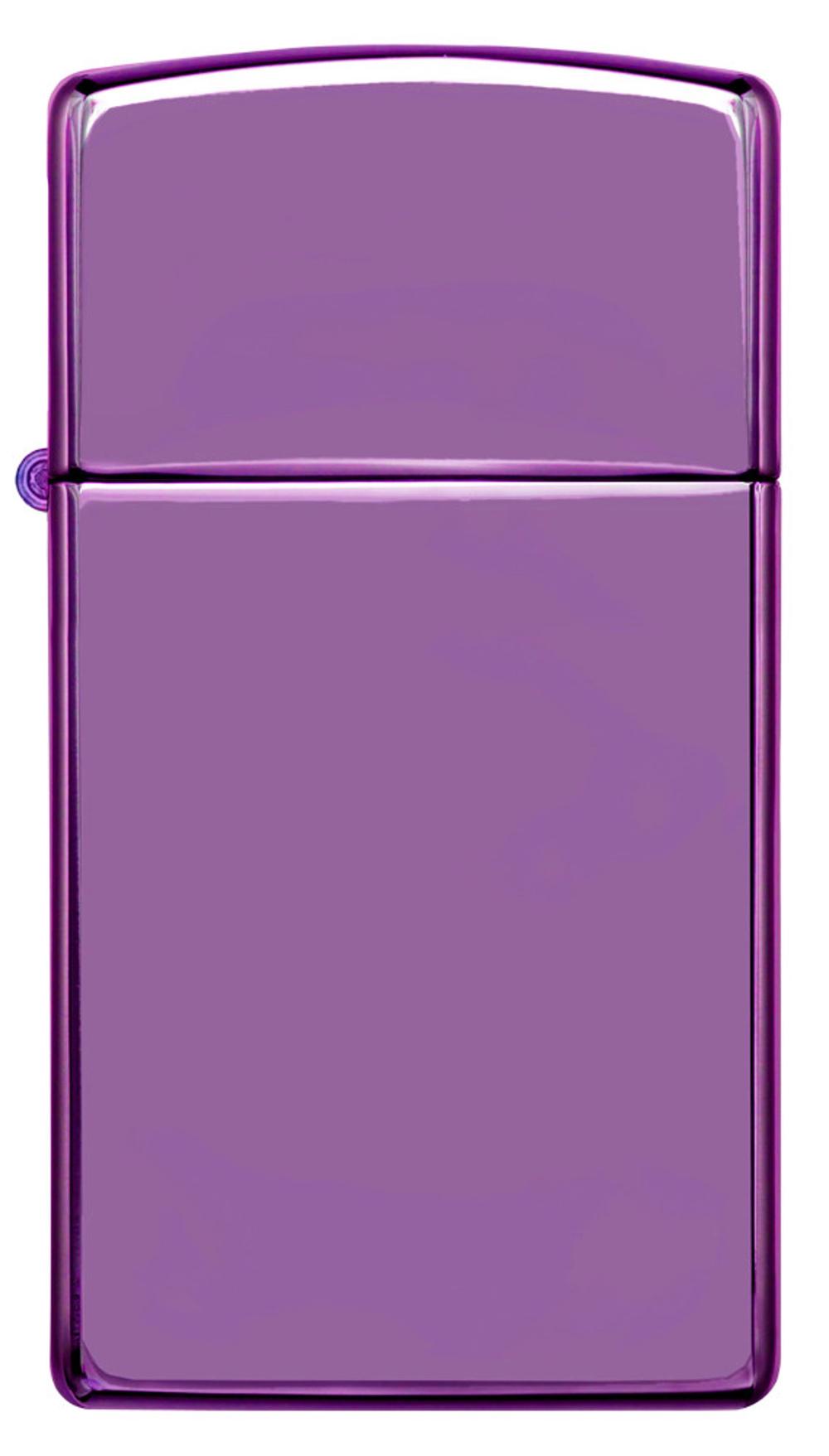 Zippo High Polish Purple Finish Slim Lighter, 0041689281243