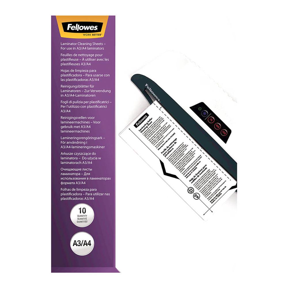 Fellowes A4 Laminator Cleaning and Carrier Sheets, Pack of 10, 0043859522163
