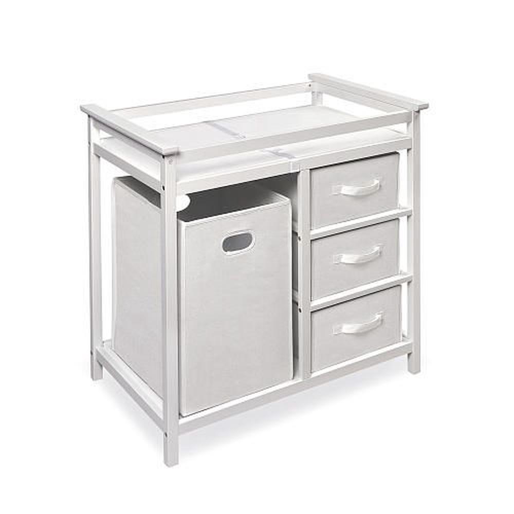 Badger Basket Toys Modern Changing Table With Hamper By Badger Basket Toys