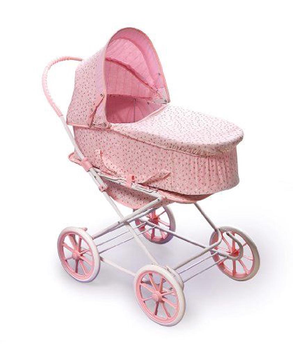 Badger Basket Pink Rosebud 3in1 Doll Pram, Carrier, and Stroller