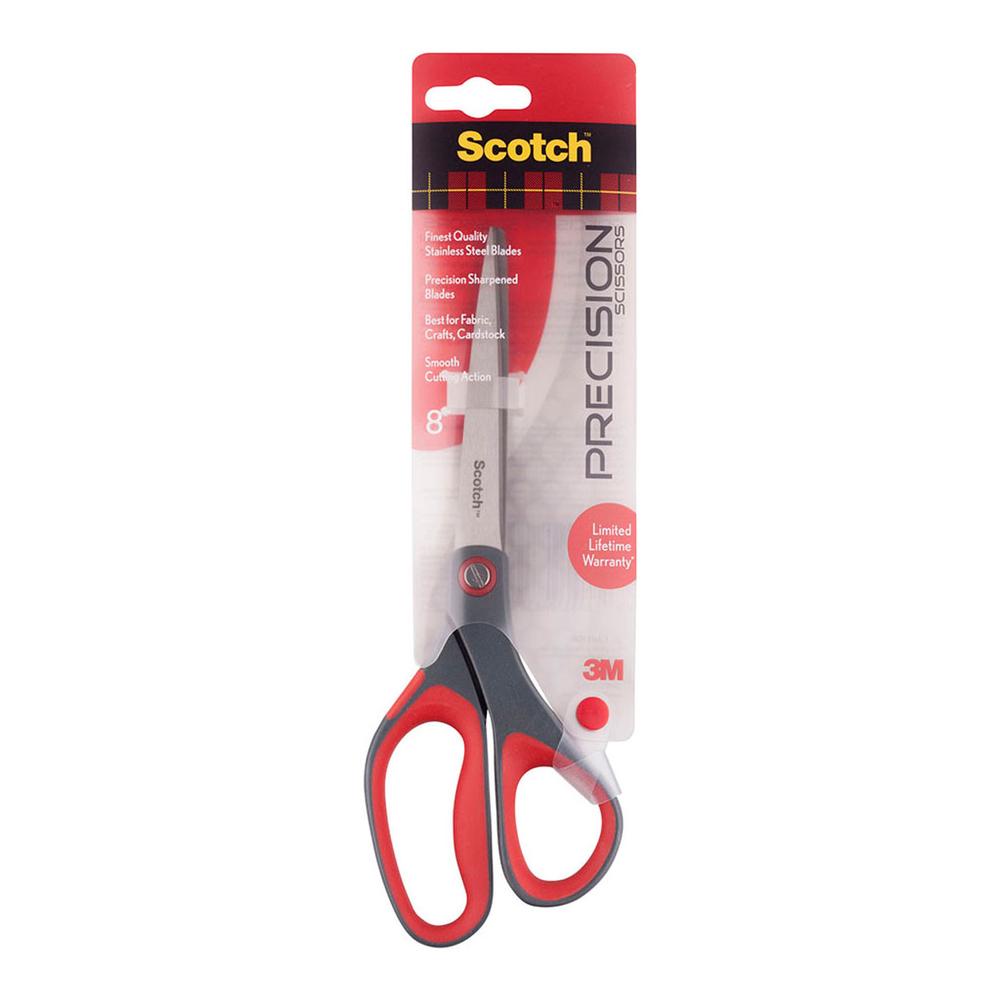 Scotch Precision Scissors (Grey/Red) - 8 Inches, 0051135208373