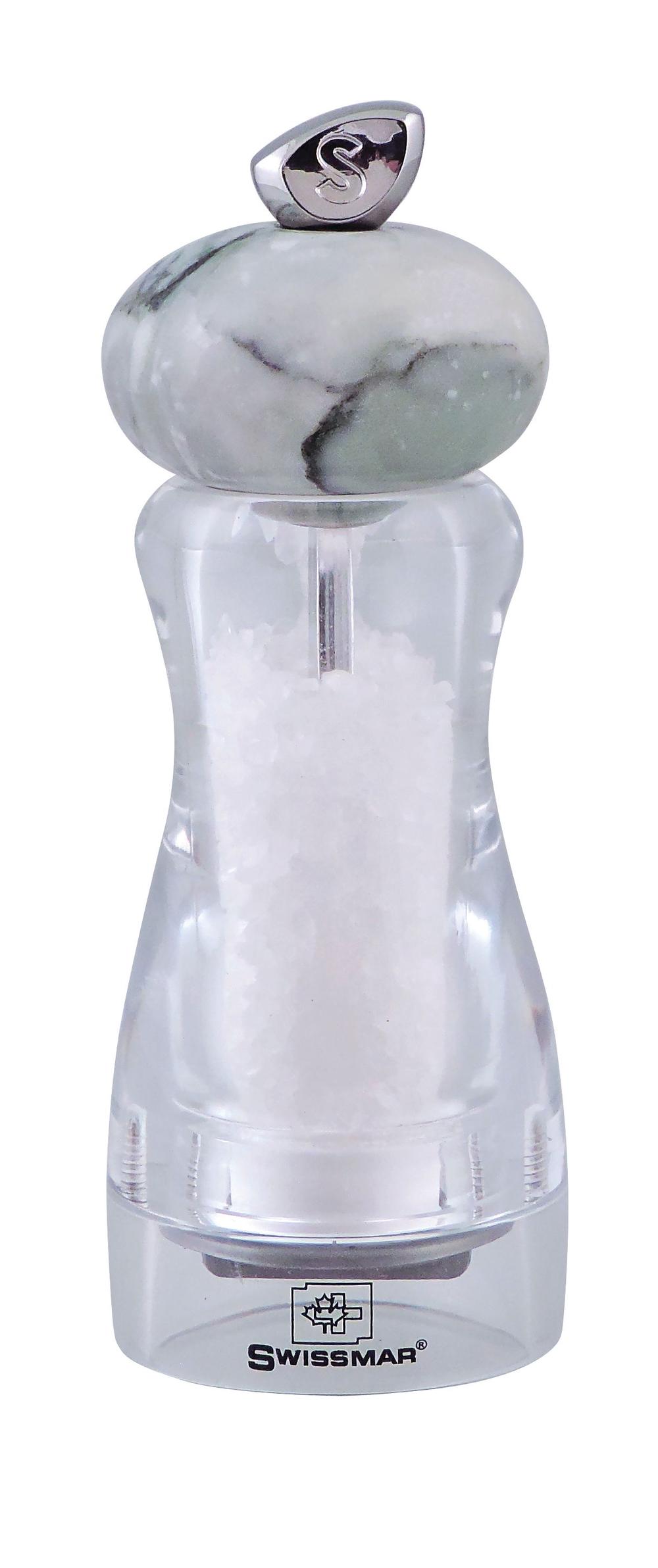 Swissmar Andrea Salt Mill With White Granite Top 15cm Buy online at