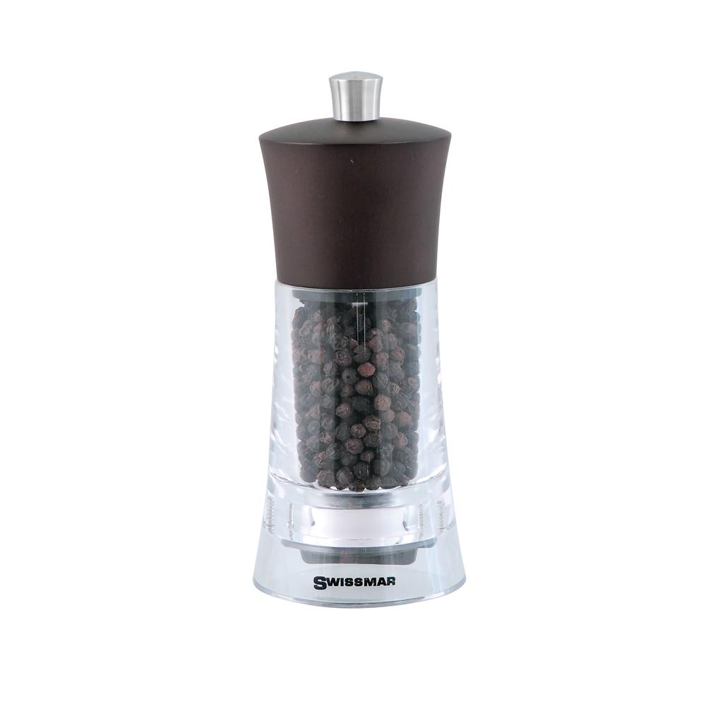 Torre Acrylic With Rosewood Top Pepper Mill - 15cm, 0056975027450