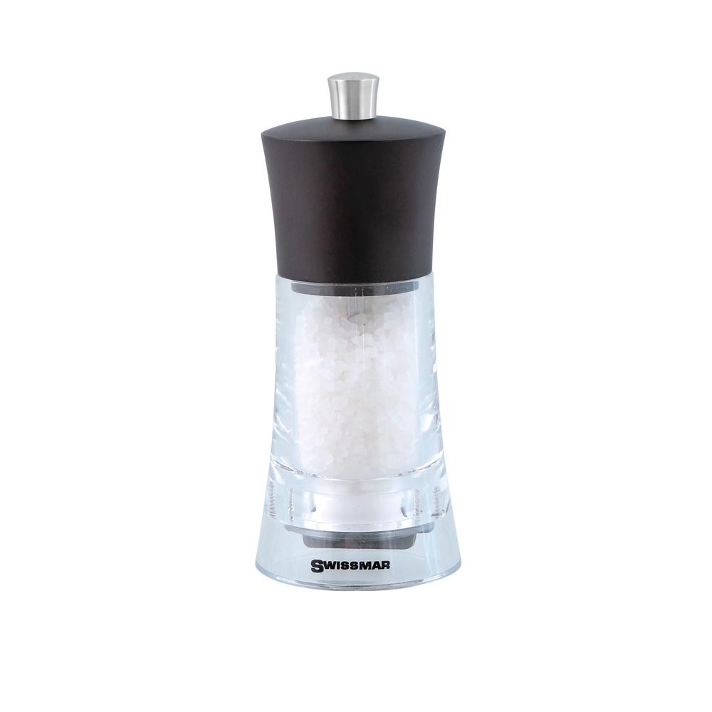 Torre Acrylic With Rosewood Top Salt Mill - 15cm, 0056975027467