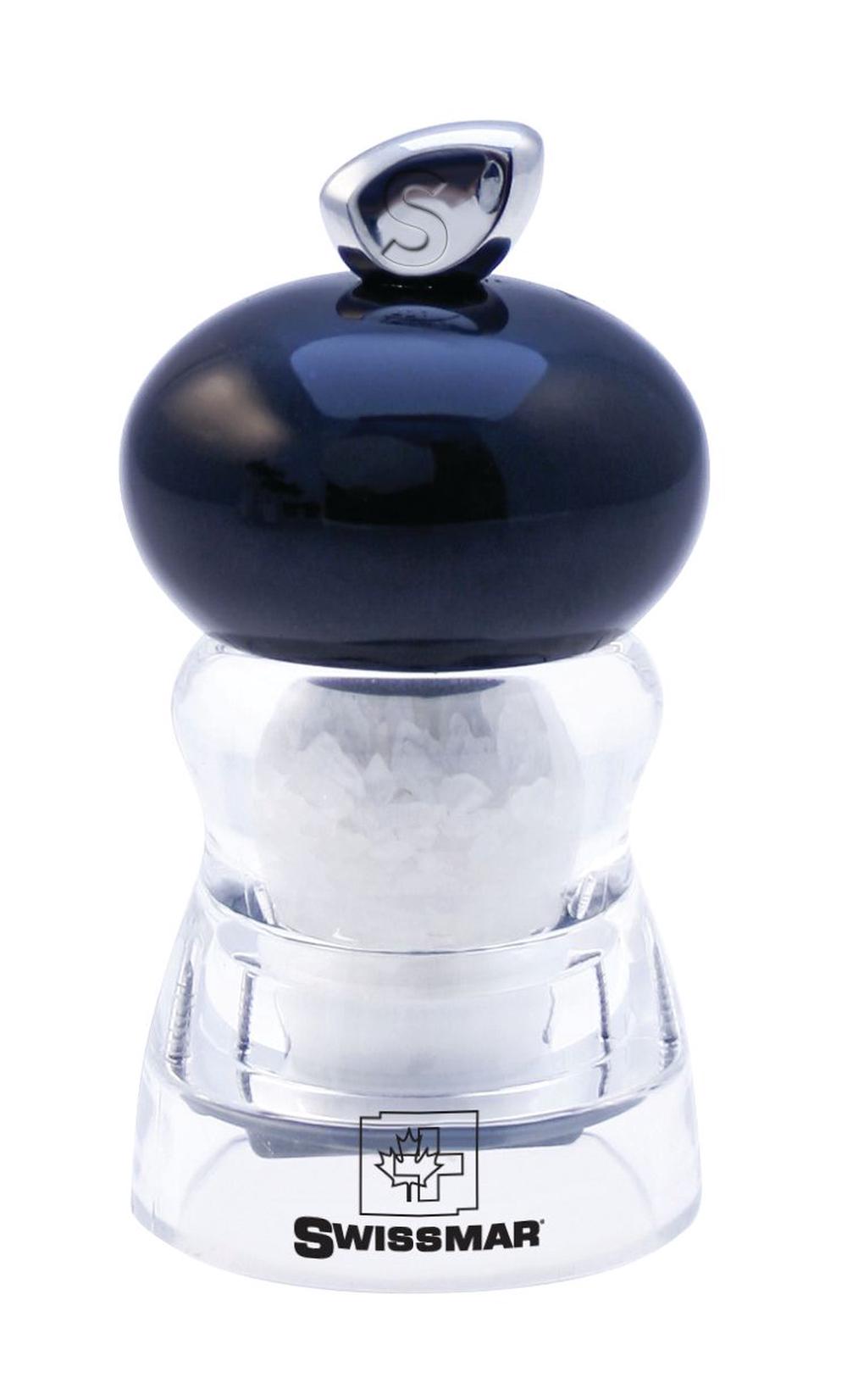 Swissmar Andrea 4-Inch Salt Mill, Glossy Black | Buy online at The Nile