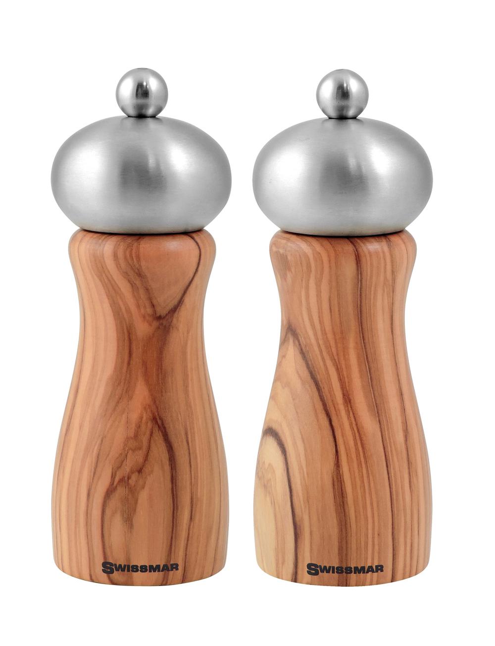 Belle Olive Rosewood S+p Mill Set With Stainless Steel Top - 15cm, 0056975034847