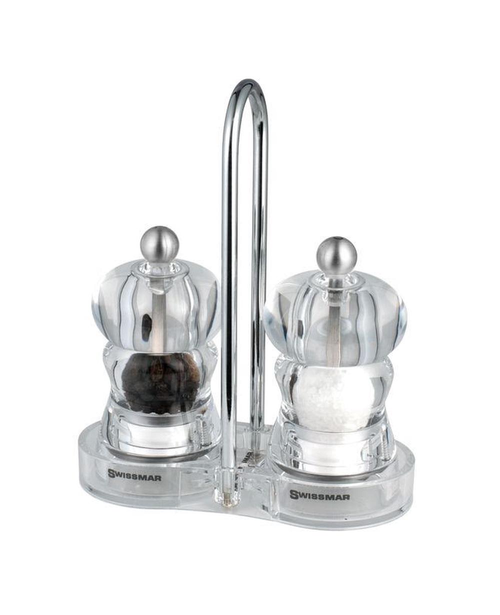 Swissmar Alice You and Me 4-Inch Pepper and Salt Mill Set With Tray ...