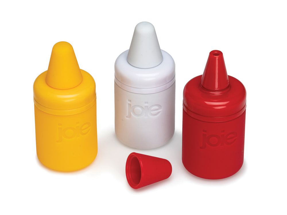 Joie Condiments Mini Set, 3 Piece (Red/Yellow/White) - 4x4x9cm by Joie - ISBN: 0067742348173