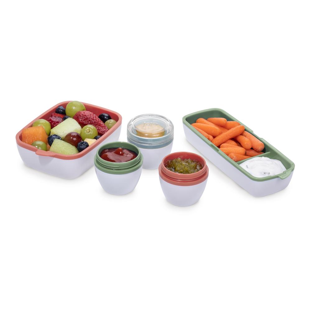 Joie On The Go Food Container, 10 Piece Set (Terracotta) - 19.7x16.7x5.1cm, 0067742600615