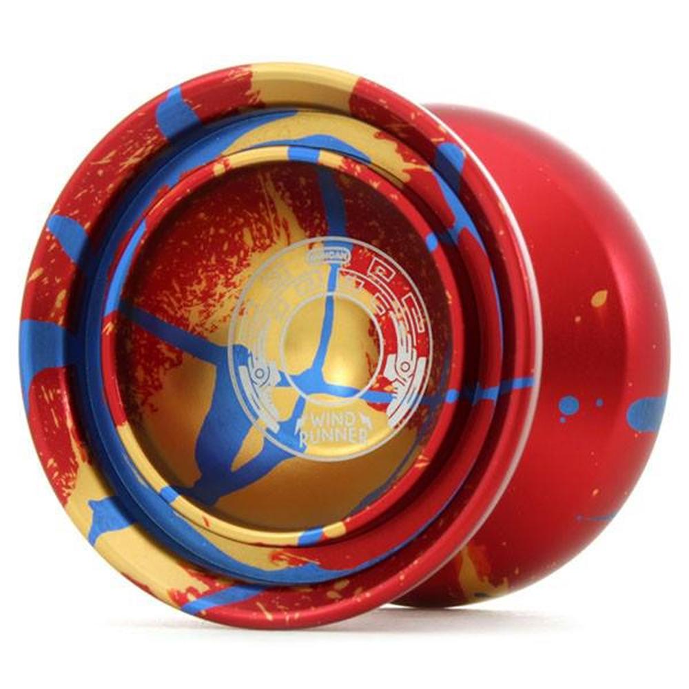 Duncan Yo Yo Expert Windrunner Red with Blue and Gold Splash, 0071617105334