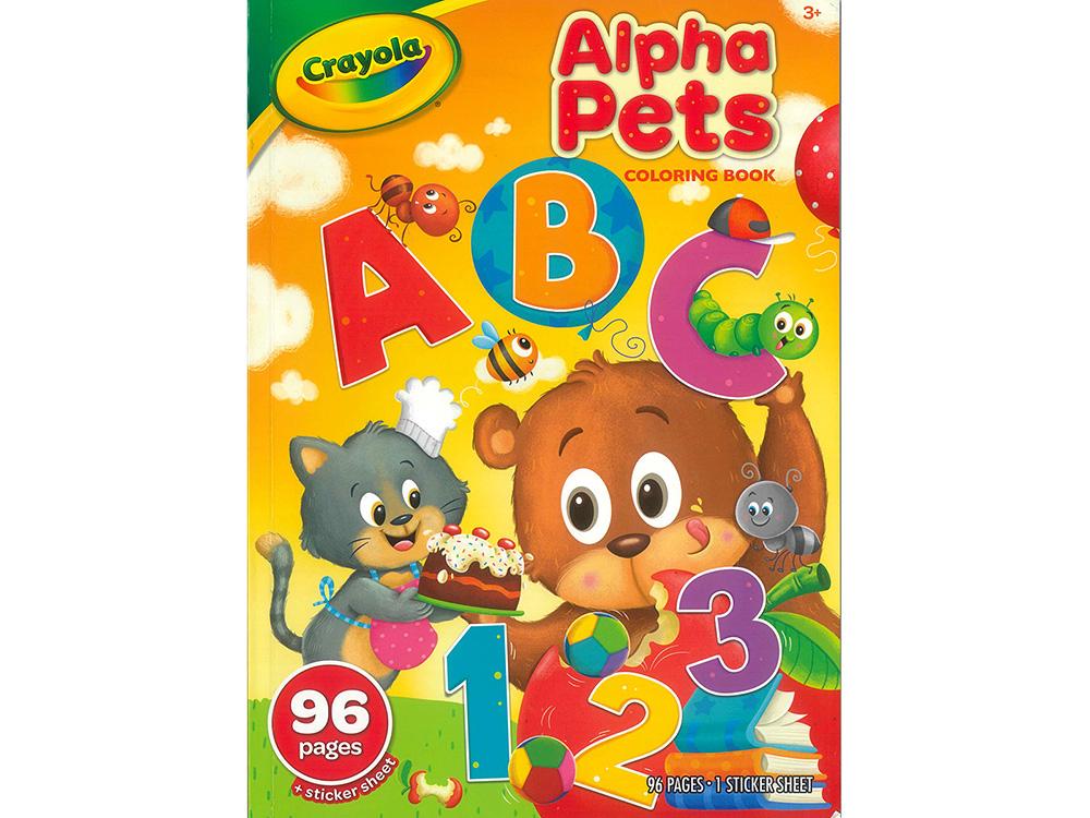Crayola Alpha Pets Colouring Book, 0071662026707