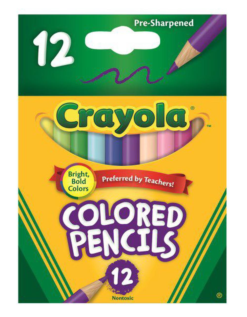 Crayola Half Sized Coloured Pencils, 12 Pack, 0071662041120