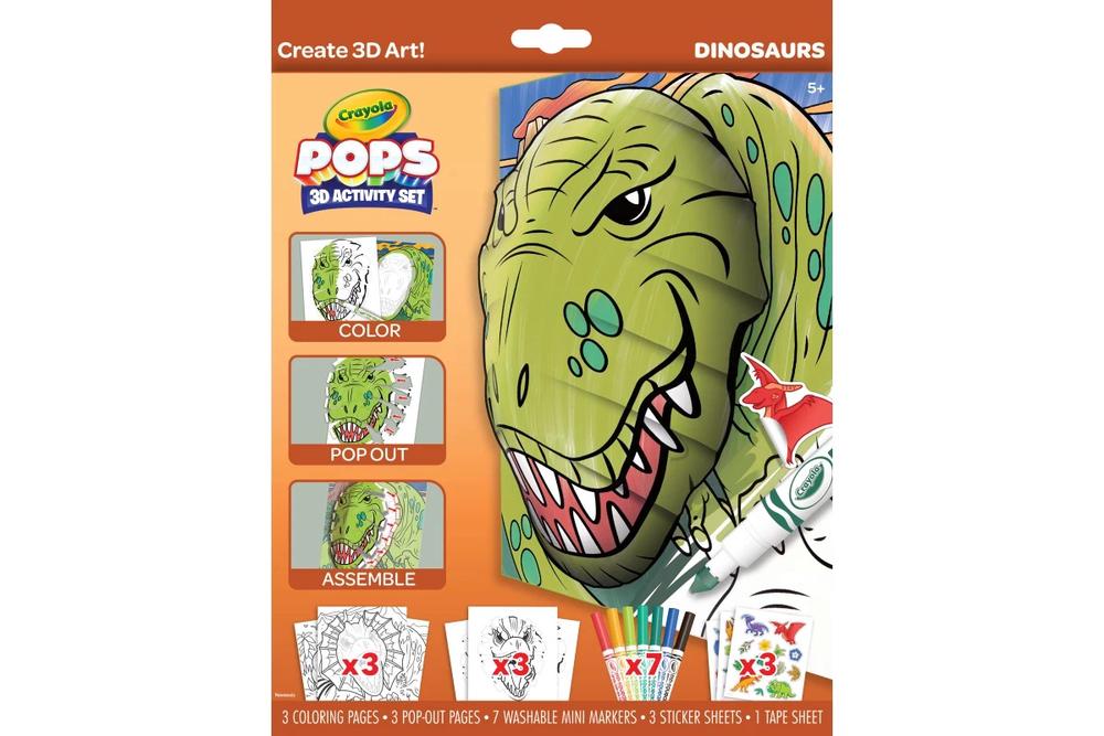 Pops 3D Activity Set - Dinosaurs, 0071662042806