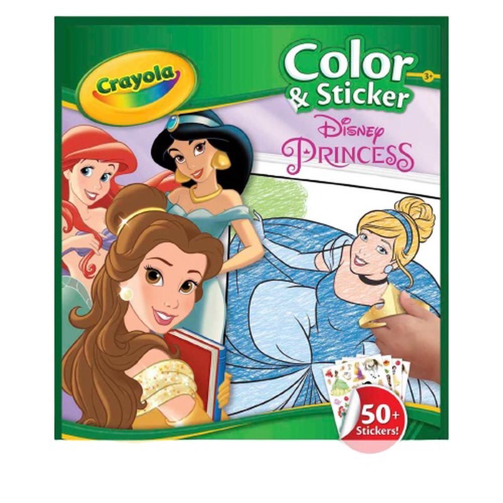 Crayola Color & Sticker Book - Disney Princess, 0071662050917