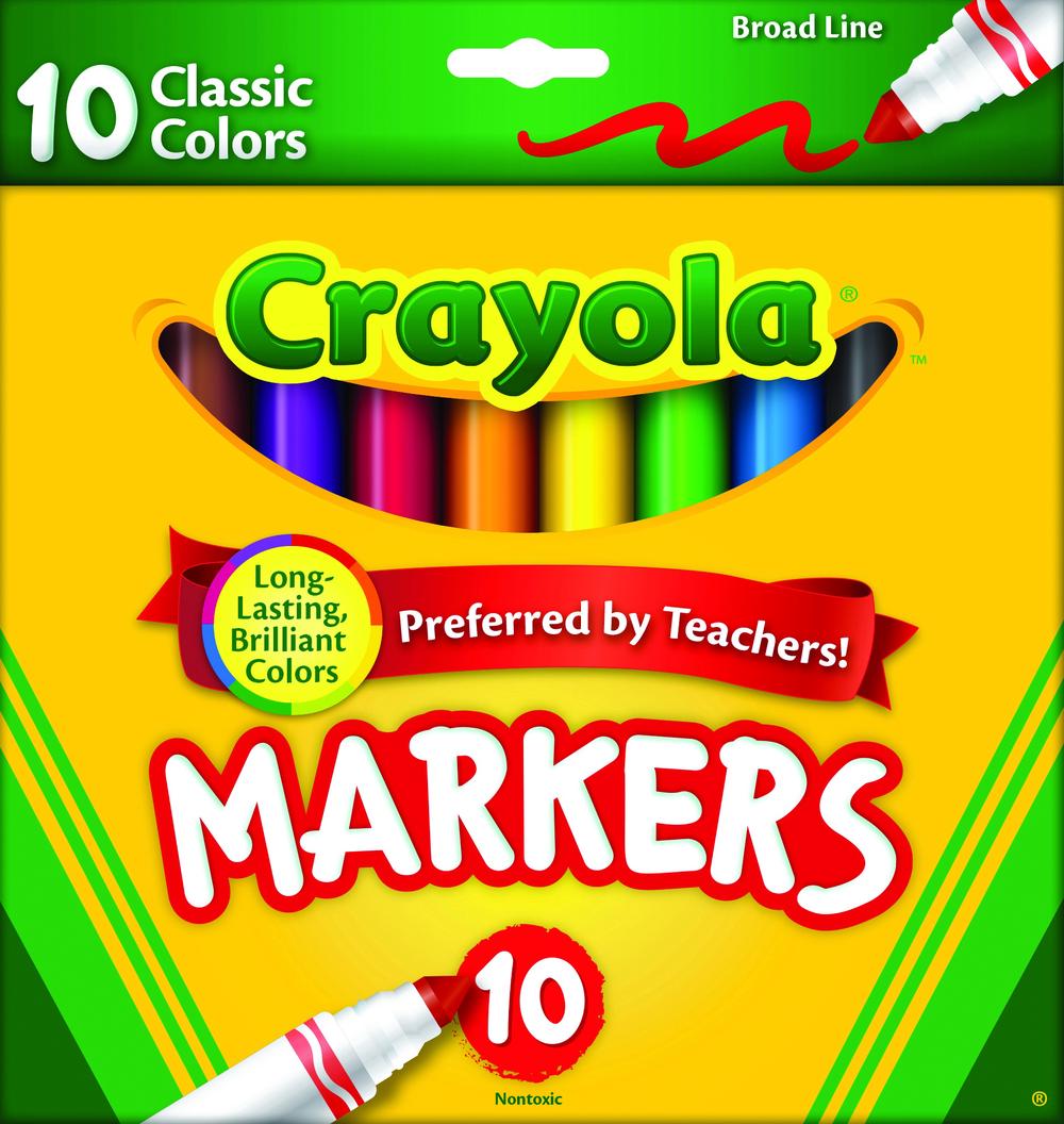 Classic Broadline Markers, 10 Pack, 0071662077228