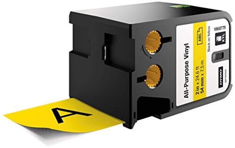 DYMO All-Purpose Labels for DYMO XTL Label Makers, Black on Yellow, 2", 1 Roll (1868775) by DYMO - ISBN: 0071701001542