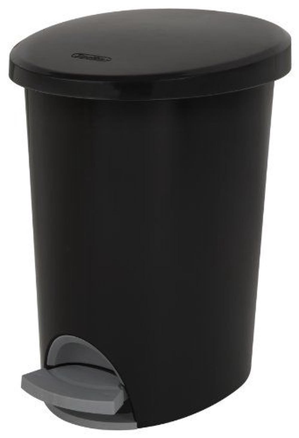 STERILITE Ultra Step-On Wastebasket (Black) - 2.6 Gallon, 0073149108197