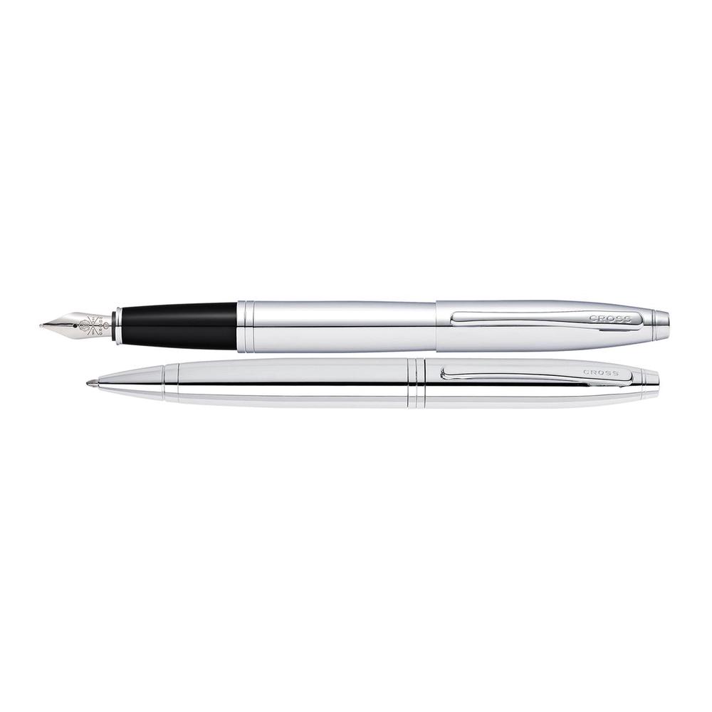 Calais Lustrous BP / FP Gift Set (Chrome), 0073228129044