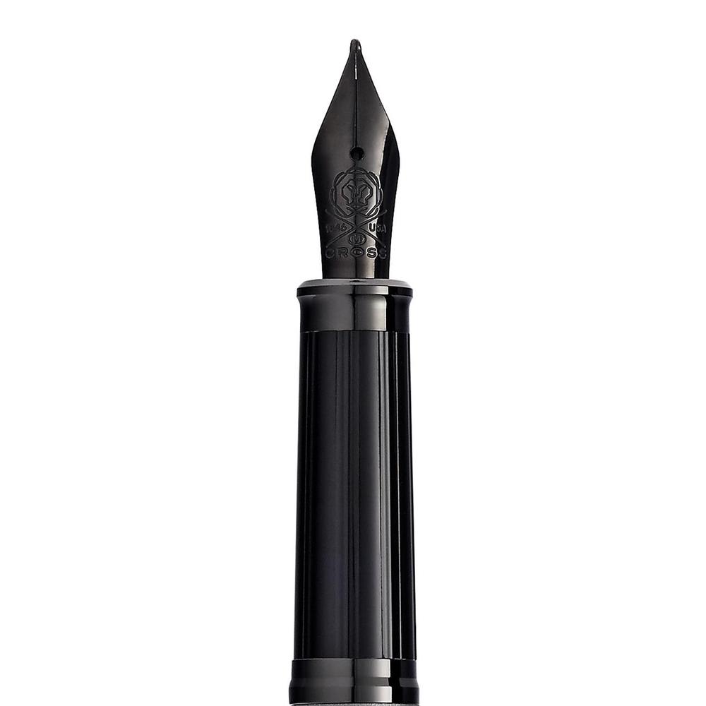 Century II with Black PVD Fountain Pen, Fine Nib (Gunmetal Grey), 0073228132945