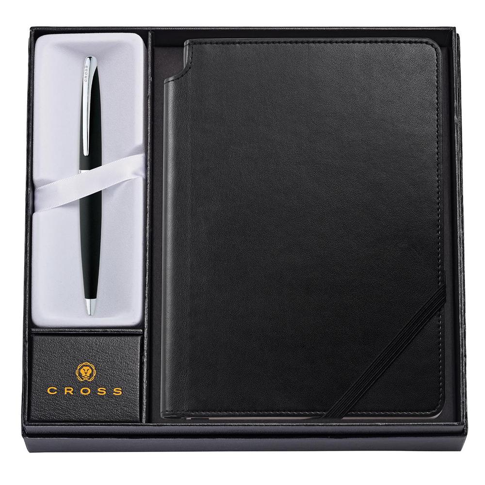 ATX Basalt Ballpoint Pen with Black Journal (Black), 0073228133720