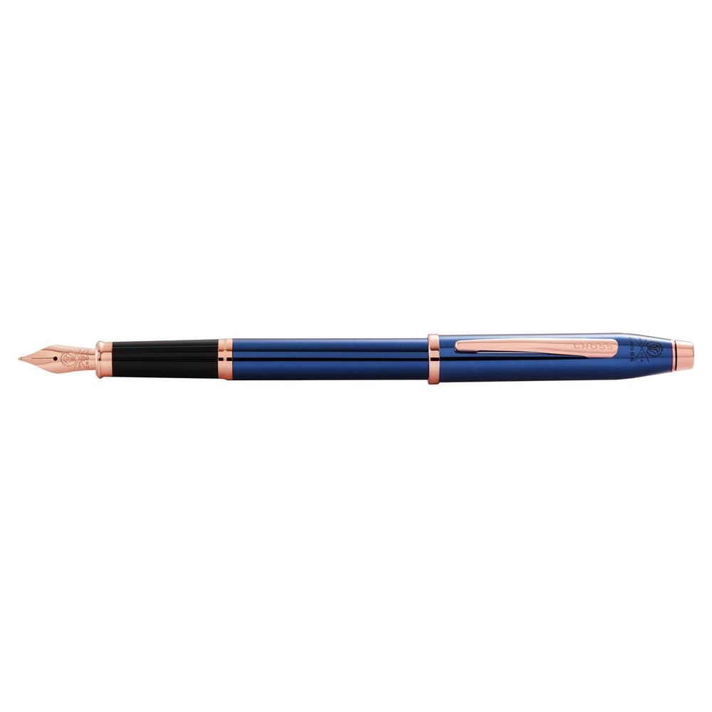 A.T. Cross Century II T/L Lacquer & Rose Gold Fountain Pen, Fine Nib (Blue) by A.T. Cross - ISBN: 0073228141510