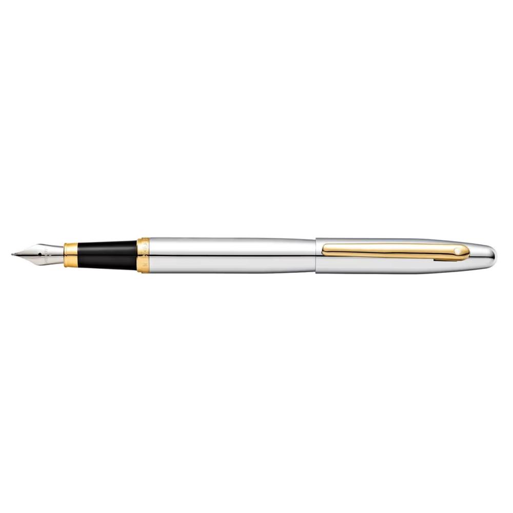 VFM Chrome/Gold Tone Fountain Pen, 0074040114560
