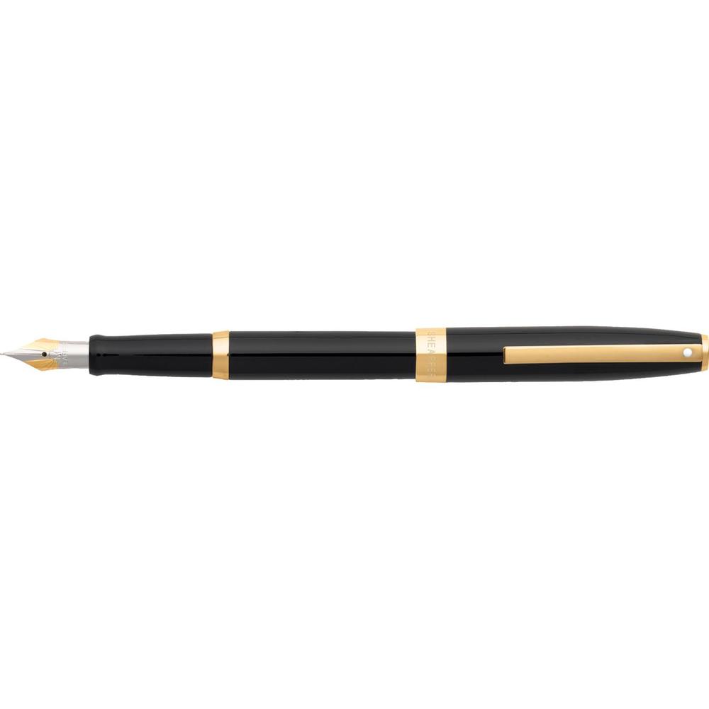 Sagaris Gloss TT Fountain Pen, Medium Nib (Black/Gold), 0074040178883
