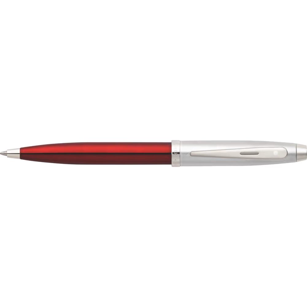 Sheaffer 100 Red/Chrome/Nickel Ballpoint Pen, 0074040541335