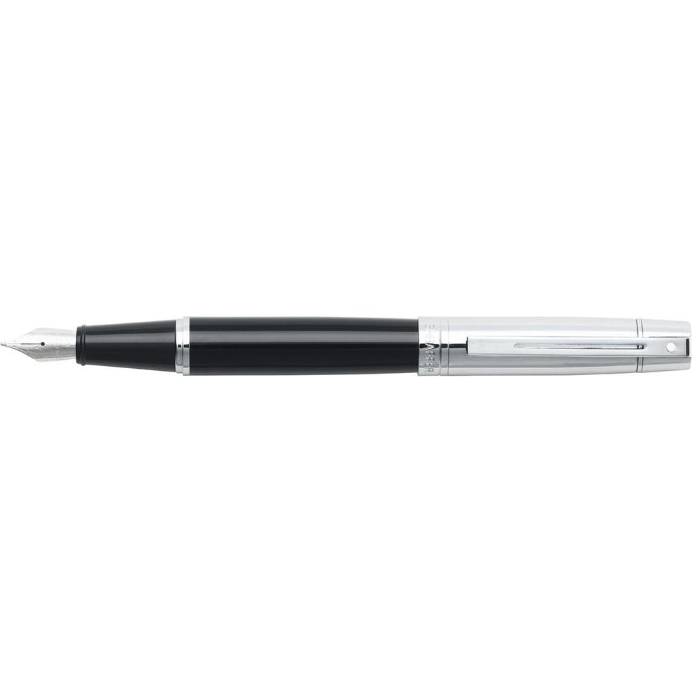 300 Glossy Chrome PT Medium Fountain Pen (Black/Chrome), 0074040542028