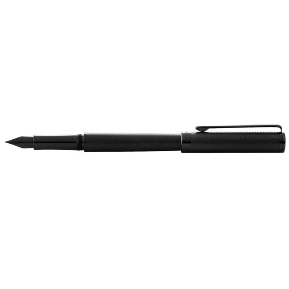 Intensity Engraved Matte Black/Black Trm Fountain Pen, 0074040553383