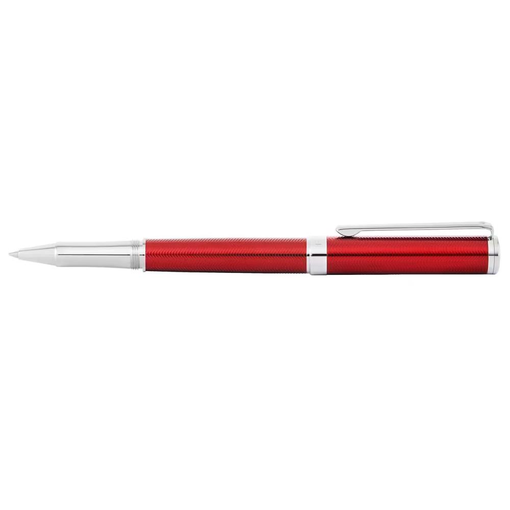 Intensity Engraved Red Lacquer/Chrome Trim Rollerball Pen, 0074040553406