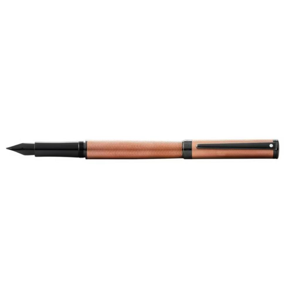 Intensity Engraved Bronze/Black Trim Fountain Pen, 0074040553468