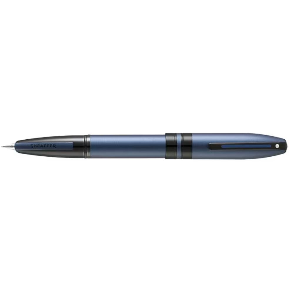 Sheaffer Icon Metallic Blue with Glossy Black PVD Trim Ballpoint Pen, 0074040553581