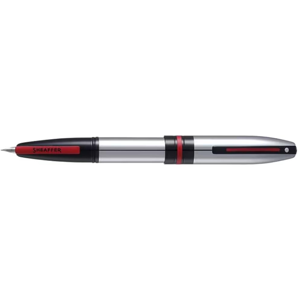 Icon Lustrous Chrome with Glossy Black PVD Trim Fountain Pen, 0074040553697