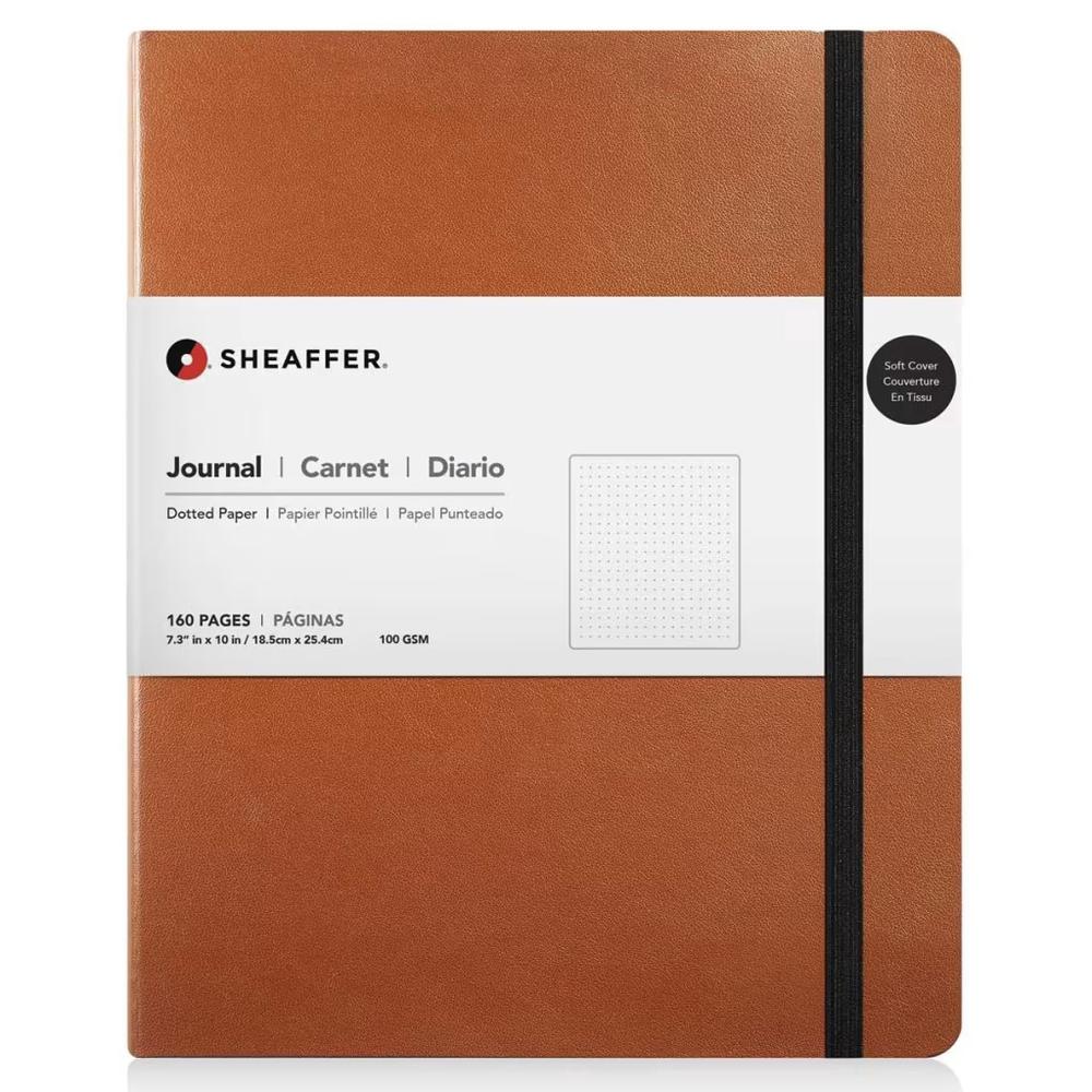 Dotted Journal Tan Med with Empty Pen Slot, 0074040554038
