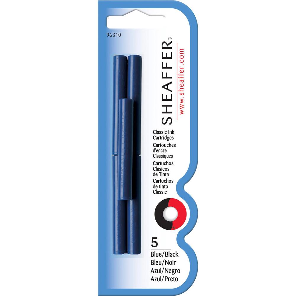 Skrip Ink FP Cartridge, Pack of 5 (Blue/Black), 0074040963106