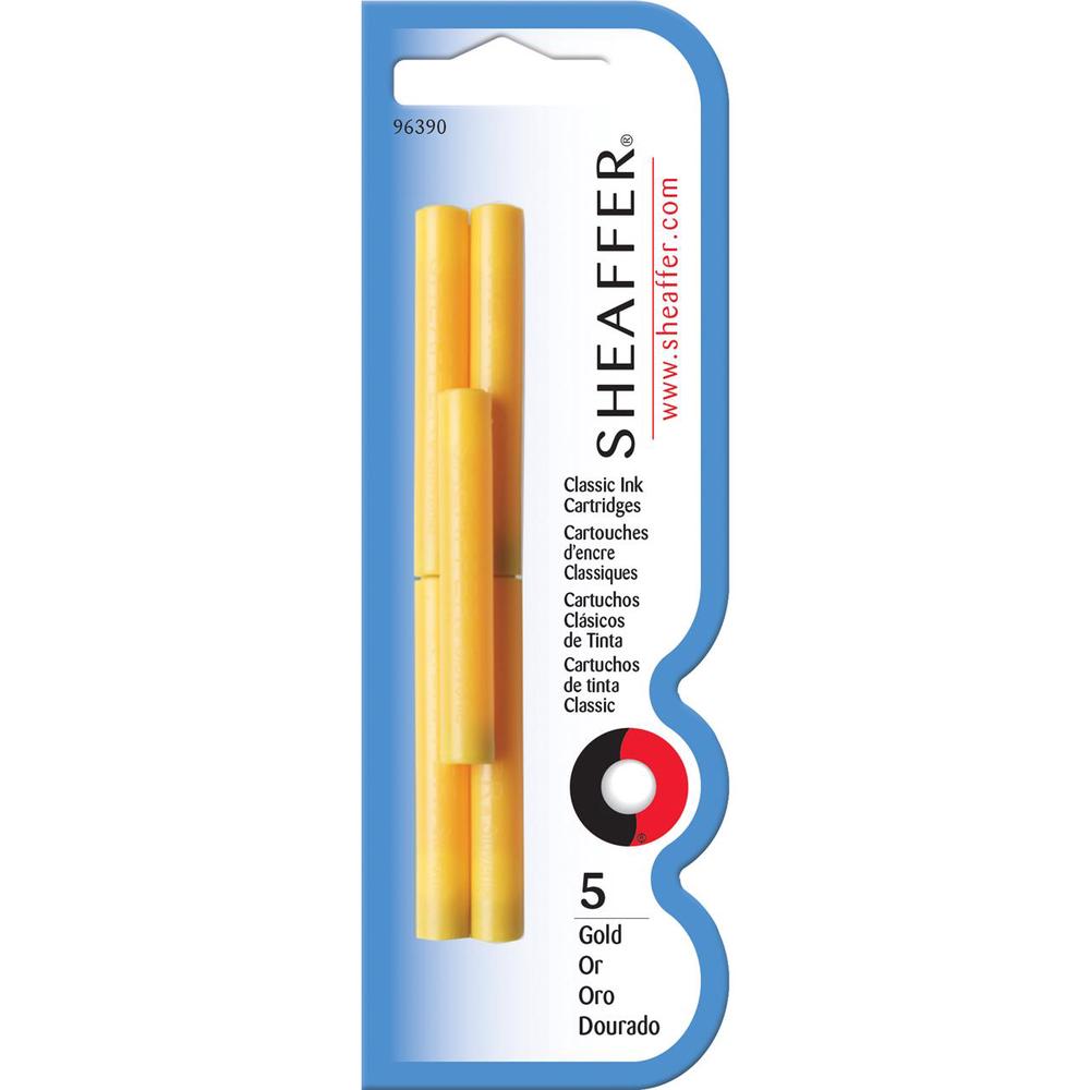Skrip Ink Fountain Pen Cartridge, Pack of 5 (Gold), 0074040963908