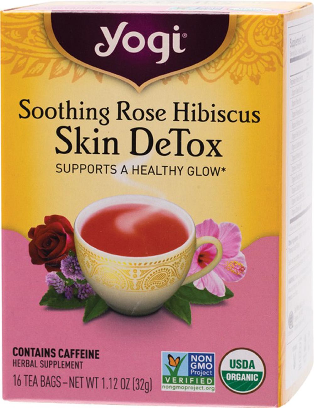 Herbal Tea Bags (Rose Hibiscus Skin Detox), 16 Pieces, 0076950202955