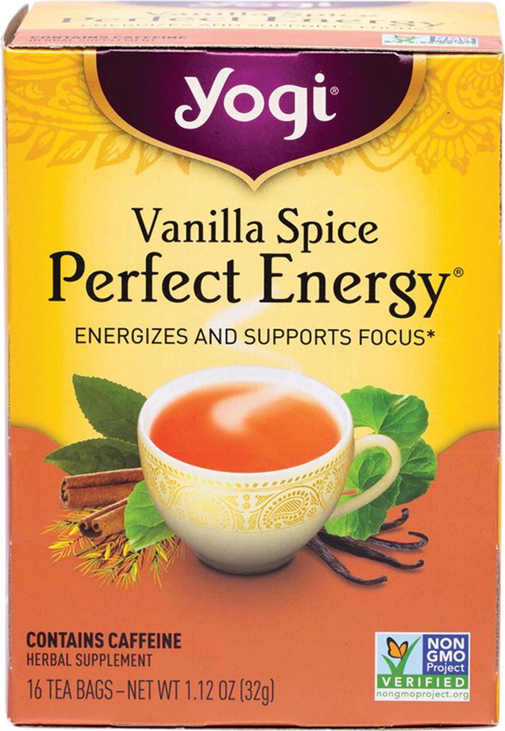 Herbal Tea Bags (Vanilla Spice Perfect Energy), 16 Pieces, 0076950203280