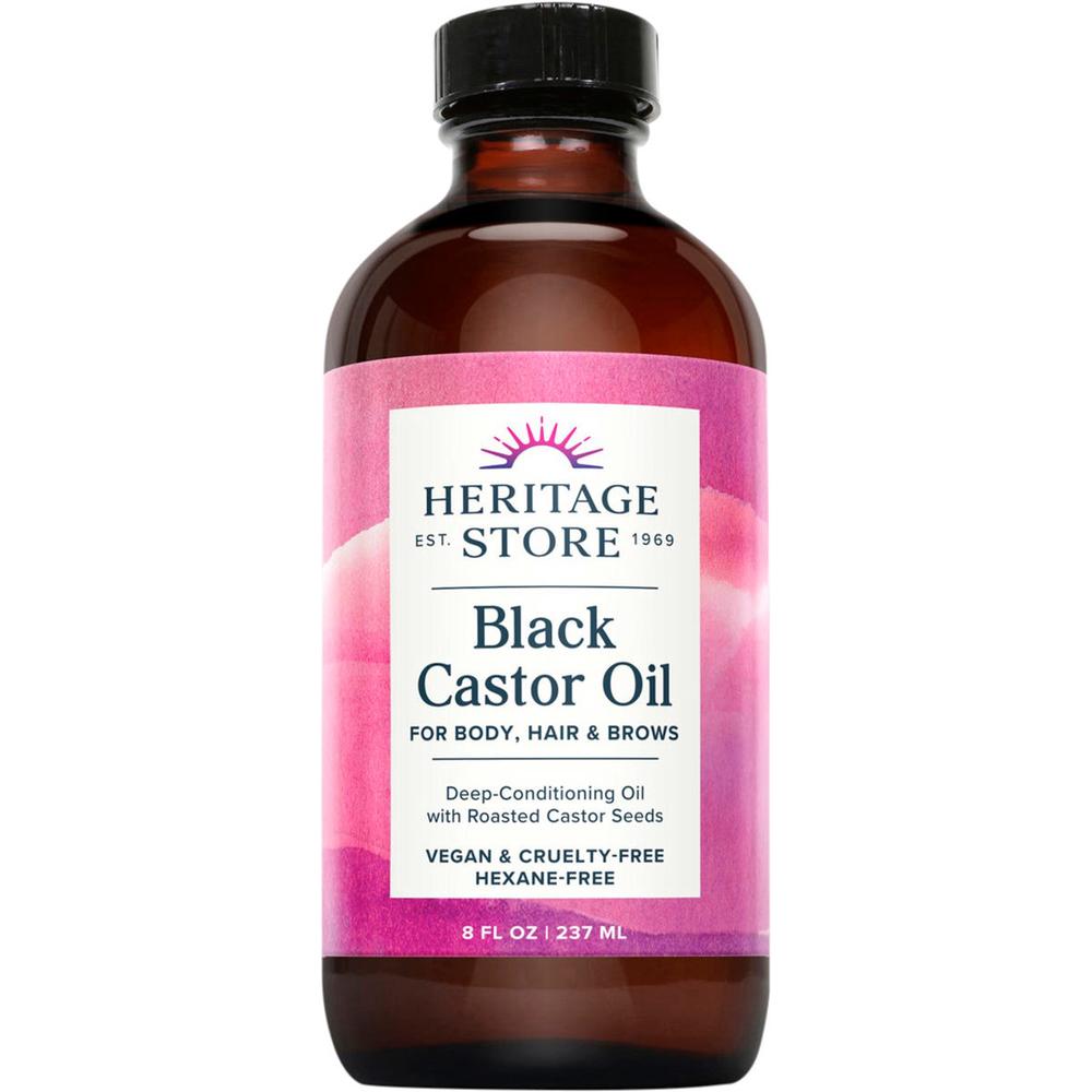 Heritage Store Black Castor Oil - 237mL, 0076970221356