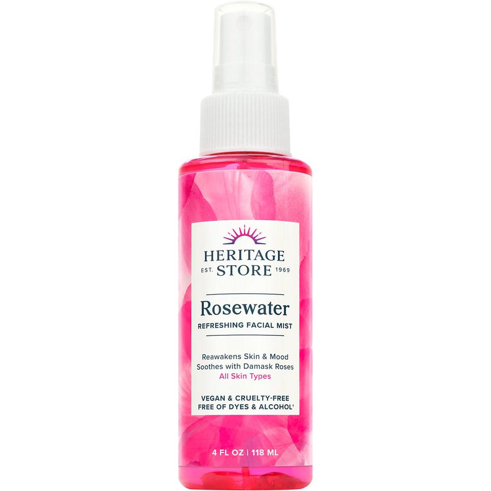 Heritage Store Rosewater Refreshing Facial Mist - 118mL, 0076970446094