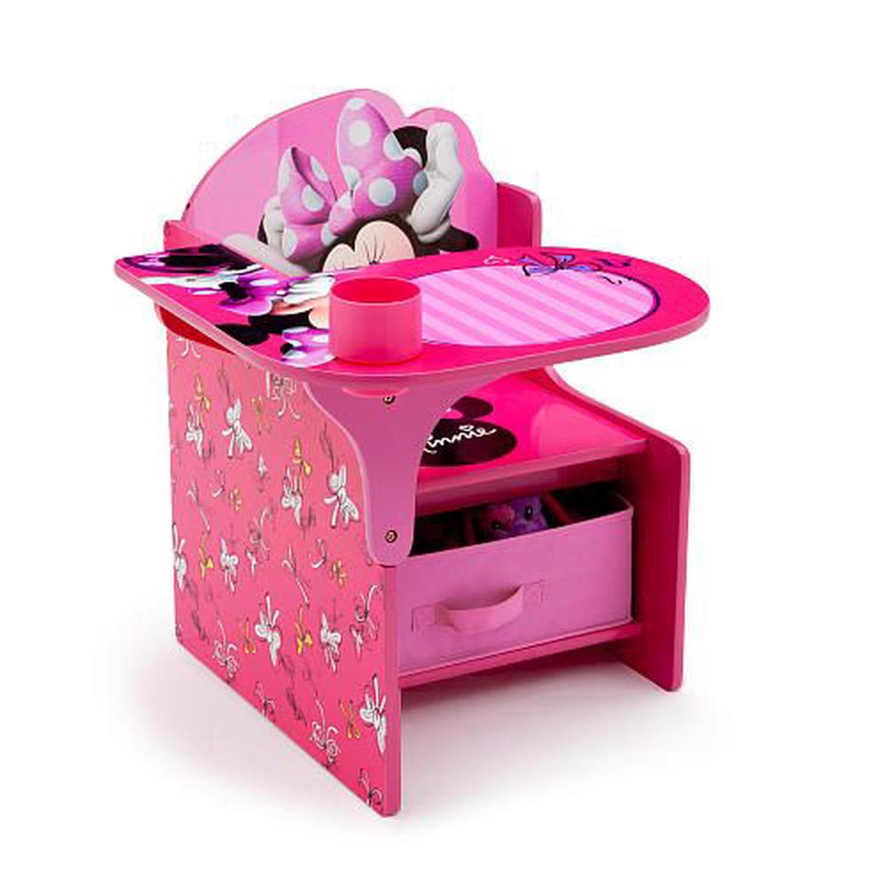 Furniture Disney Minnie Mouse Chair Desk With Storage Bin
