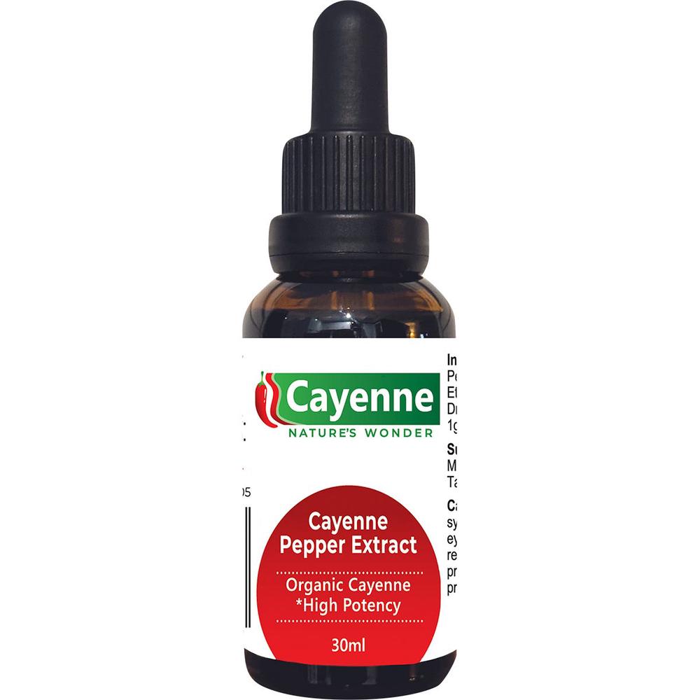 Cayenne Nature's Wonder Pepper Extract with dropper - 30mL, 0080687434138