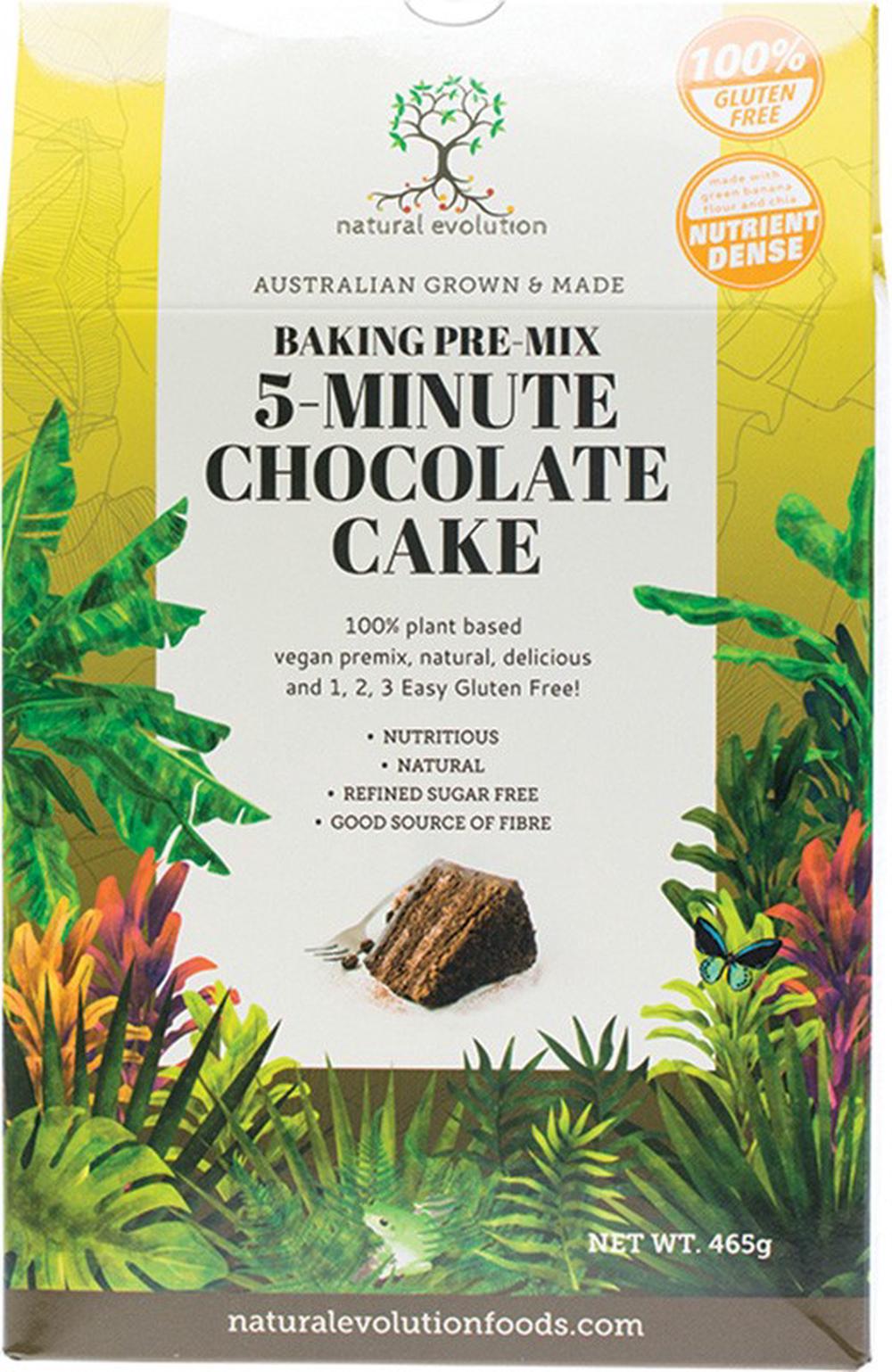 Natural Evolution 5-Minute Chocolate Cake Mix - 465g, 0080687505708