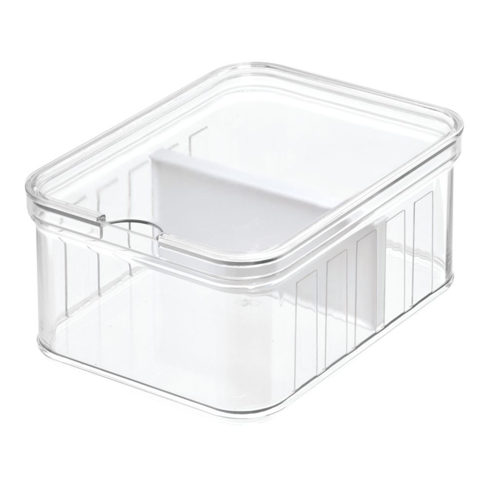 InterDesign Kitchen Organizer Box – BPA-freier Kunststoff, Stapelbar, Für Speisekammer & Kühlschrank, Schwarz