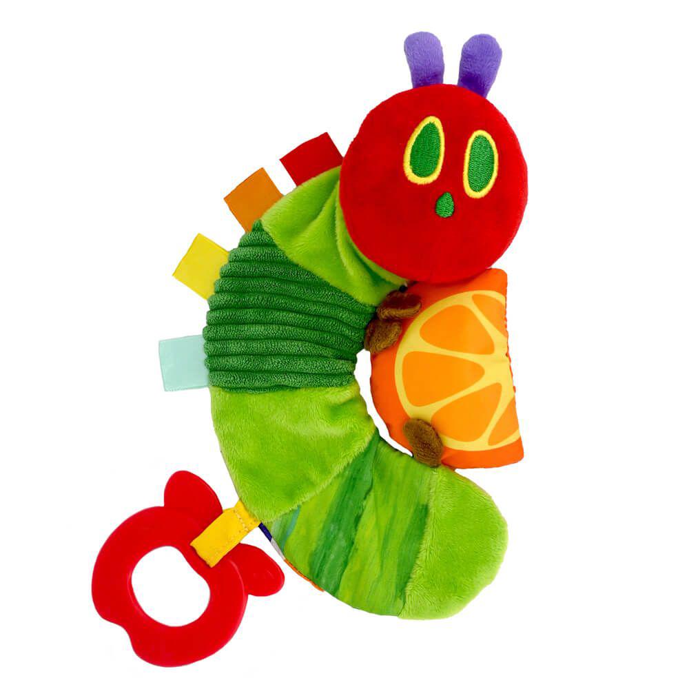 The World of Eric Carle The Very Hungry Caterpillar Crinkle Teether Toy with Orange Slice, 0081787557789