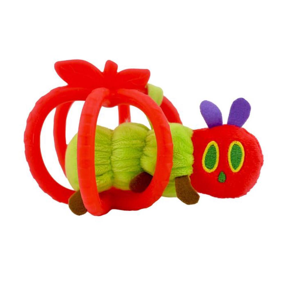 The World of Eric Carle The Very Hungry Caterpillar Silicone Apple Teether & Plush Caterpillar Set, 0081787557901