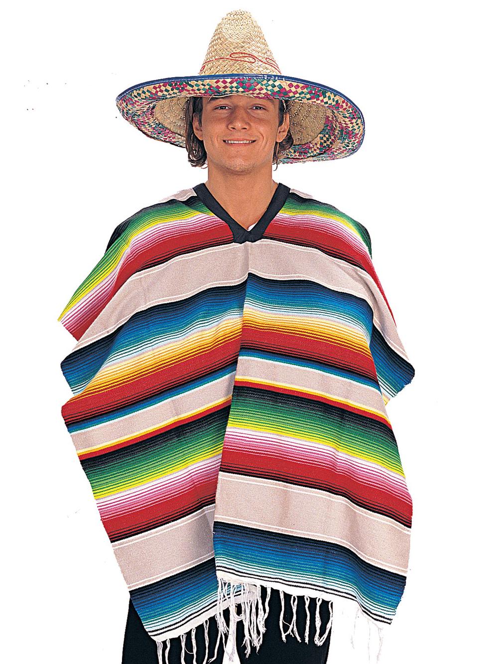 Mexican Poncho Adult Costume - Standard Size, 0082686017916