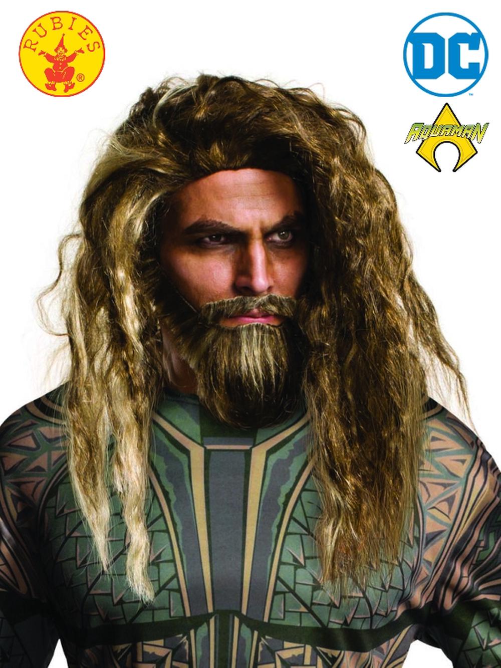 Aquaman Beard & Wig Set - Adult, 0082686345958
