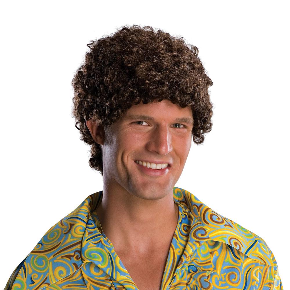 Tight Afro Wig (Brunette) - Adult Size, 0082686518734